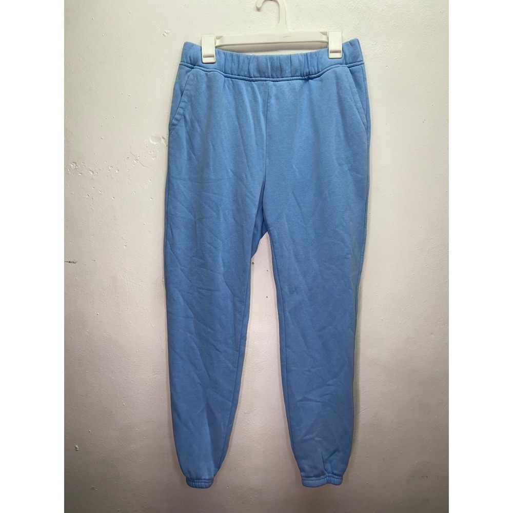 Yogalicious Wash Baby Fleece Emily Jogger Light Blue Sweatpant Cozy Athleisure M